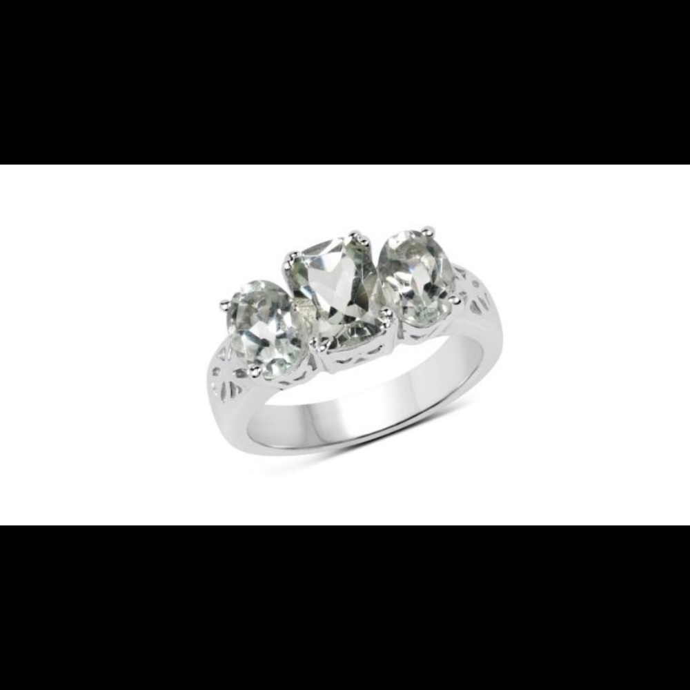 Green Amethyst Ring Size 7